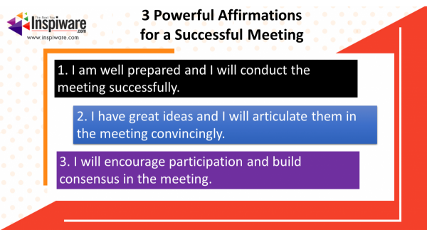 Affirmations for conducting a successful meeting