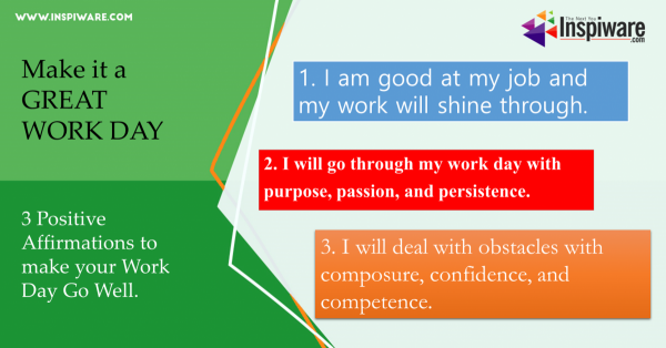 Positive Affirmations for making workday better
